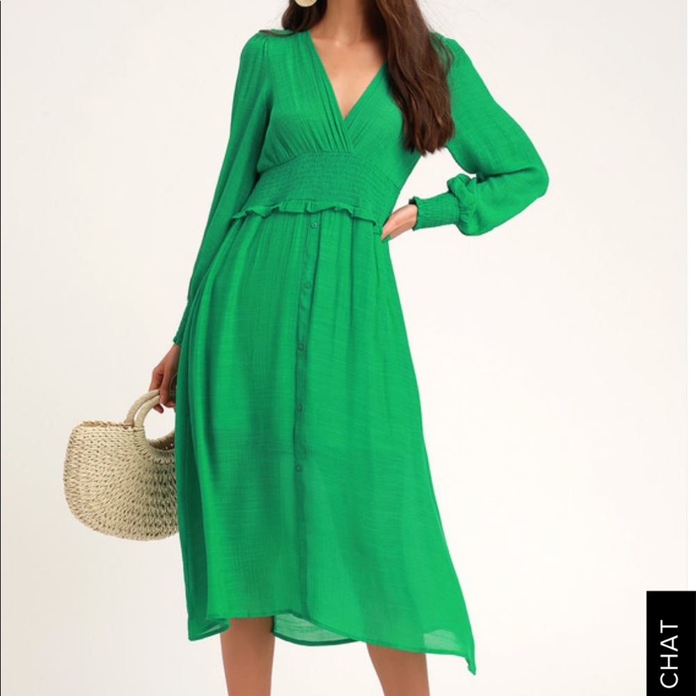 NWT Green Midi Dress